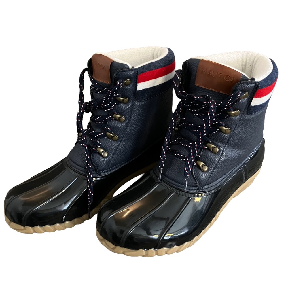 LIKE NEW! NAUTICA MELODAY WATERPROOF ALL WEATHER INSULATED DUCK BOOTS SIZE 10
